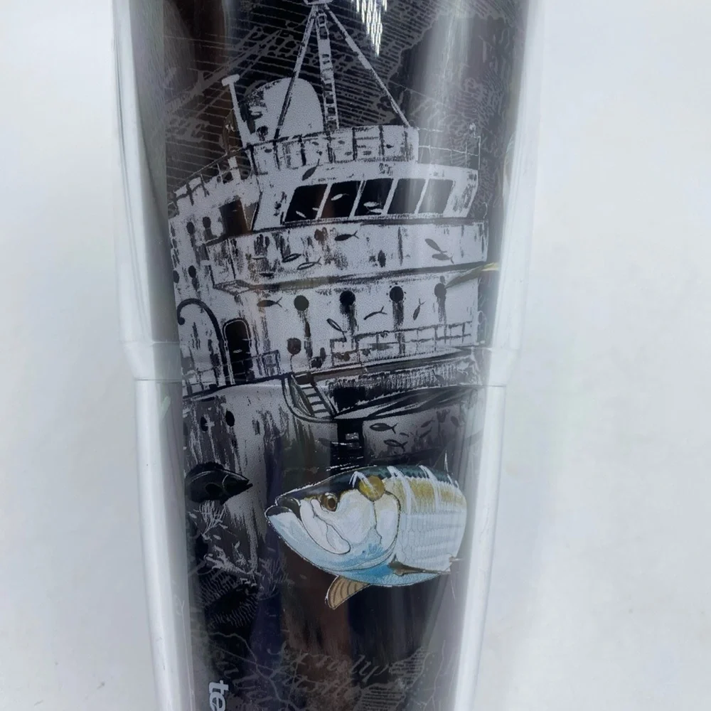 Tervis Guy Harvey Shark Pirate Map Ship 24oz Fish Grey St Philips
